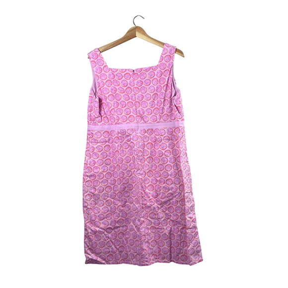 Fresh Produce Pink Citrus Print Shift Dress - Size 12 - Picture 3 of 6